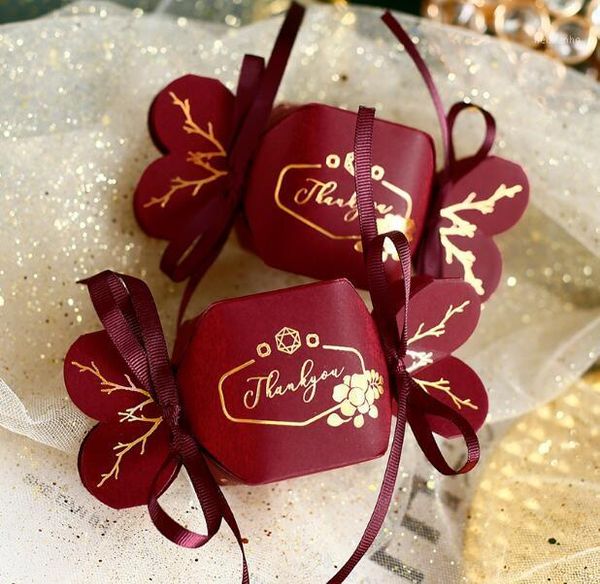 

gift wrap 50pcs european style sugar burgundy / green wedding favors candy boxes bomboniera party supplies box chocolate box1