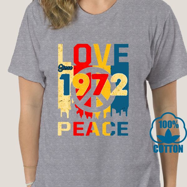 

1495d men funny t shirt fashion tshirt love since 1972 peace vintage version women t-shirt sport hooded sweatshirt hoodie
