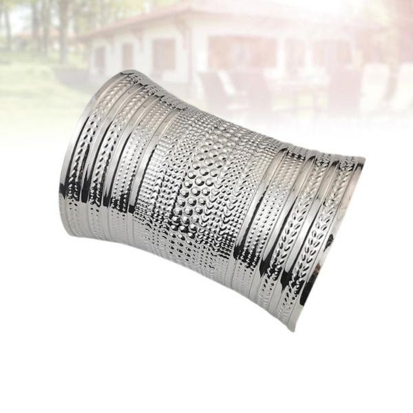 

exaggerated metal open bracelets wrist decoration arm ring jewelry for men, Golden;silver