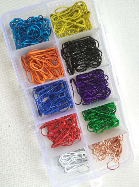 

300 pcs a lot bulb shaped safety pins good for stitch markers jewelry making 10 colors pear pin, Silver