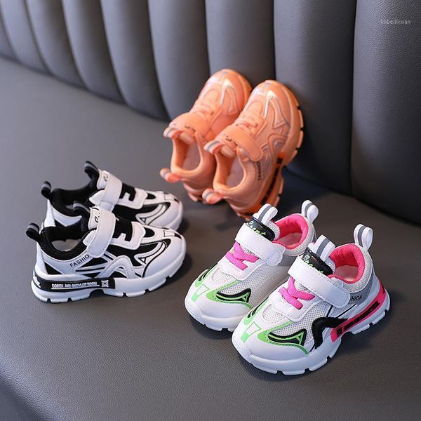 

2020 autumn new children sports shoes breathable mesh boys shoes casual soft girls sneakers baby toddler kids boys1, Black