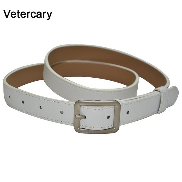 

pu leather women belts thin belt female straps rectangle metal pin buckle belts for women ladies girdle jeans student girl white sqcpgs, Black;brown