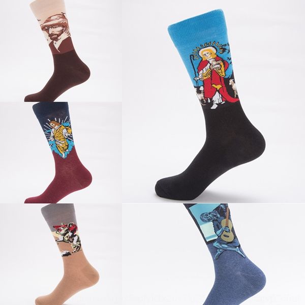 

gqego модный цвет пара персонализированных знаменитой пары и носки series мужские носки и sockspaintings evwik, Black