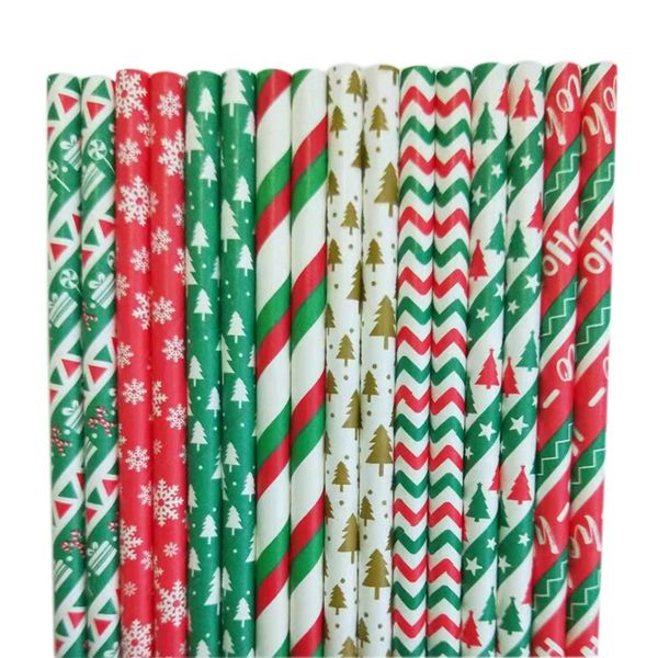 

comfortable green paper 25pcs drinking red straws snowflake straw xmas tree ornament new year merry christmas decoration for home 2020