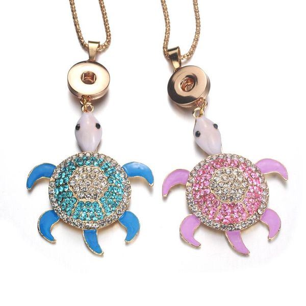 

pendant necklaces snap button jewelry tortoise necklace long 18mm necklaces&pendants fashion for women gold 7094, Silver