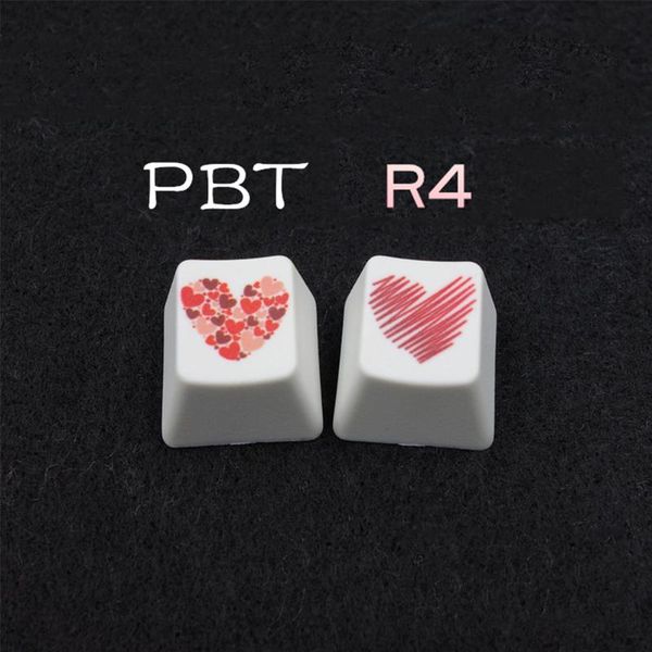 

dye-subbed pbt keycaps for cherry mechanical keyboard no backlit white heart keycap gaming keyboard oem f num zone esc keycap