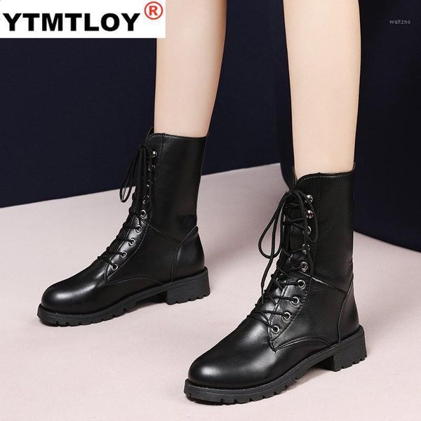 

new buckle winter motorcycle boots women british style ankle boots gothic punk low heel ankle boot women shoe plus size 35-431, Black