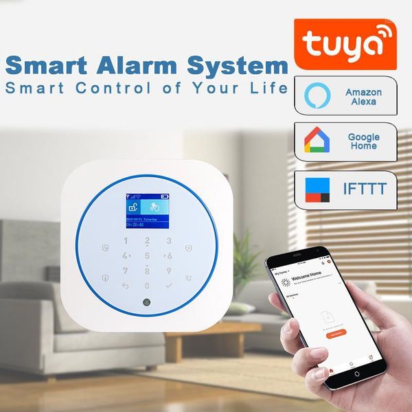 

tuya wifi gsm alarm system burglar security wireless system remote app control multipleÂ language work with google home/alexa1
