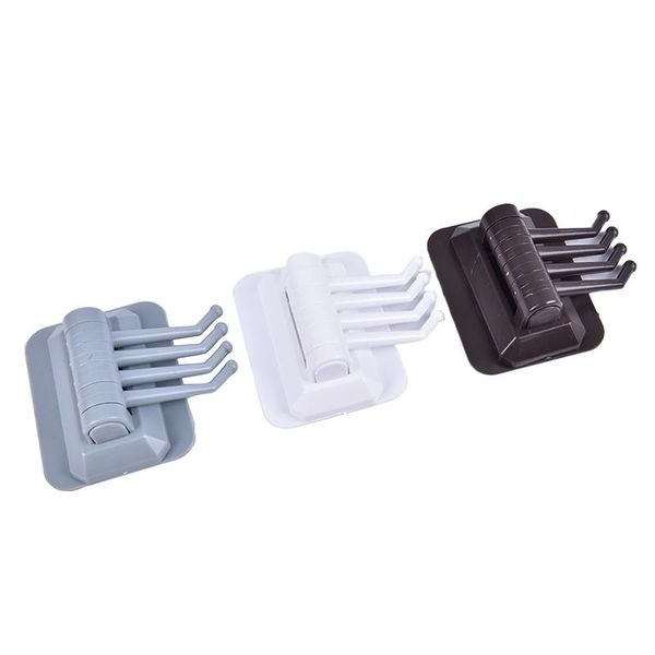 

hooks & rails strong adhesive shelf rack towel hook storage holders racks rotatable 4 bathroom wall