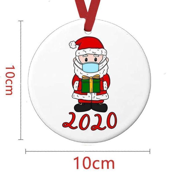 

factorydidtchristmas gift survivor quarantine ornaments family customized 2020 hang decoration snowman pendant with face mask