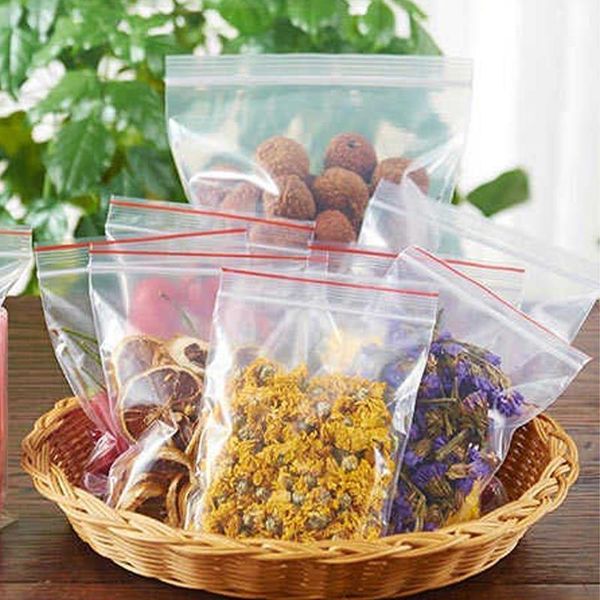 

sealed bag 100 pcs plastic candy bag transparent package bags seal sturdy storage durable plastic1