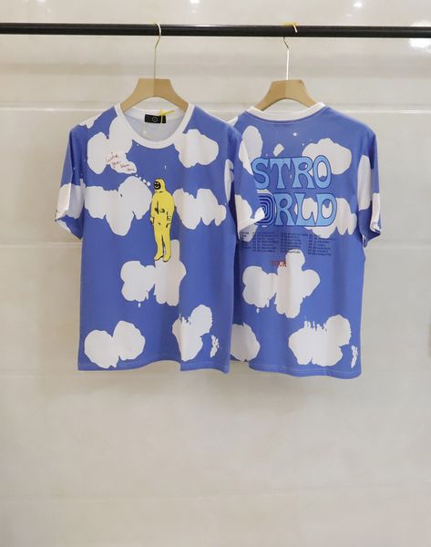 

fashion street spring and summer 2021 new ins harajuku style astronaut foam printing tie dye couple t, White;black