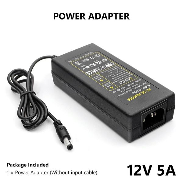 

ac 110 240v dc 12v 5a universal power adapter supply charger adapter eu us uk au plug for led strip lights surveillance swy bbyhbu