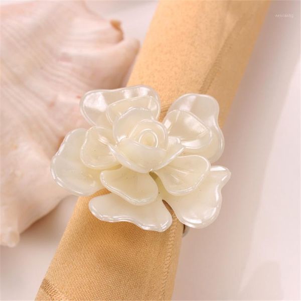 

table napkin 4pcs floral shaped buckle rings for wedding holiday banquet dinner decor mu1