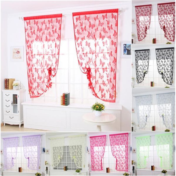 

butterfly lace curtain colorful korean curtains durable washable curtain for bedroom