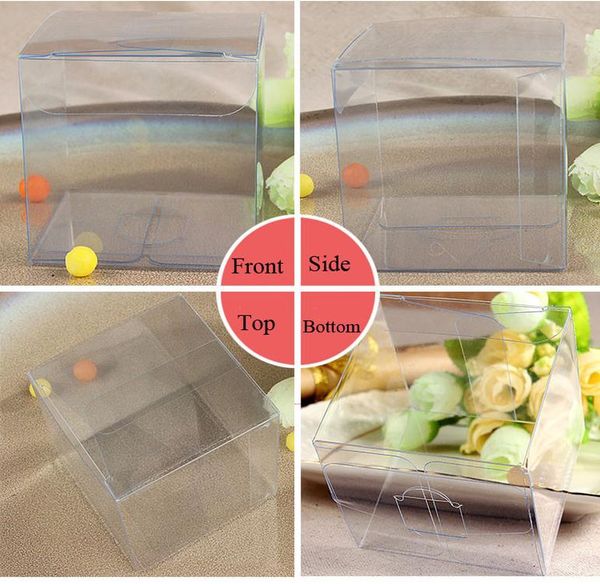 

pvc clear box 60x60x60mm candy package plastick box custom logo size moq 1000 pcs logo cost extra bbybmf lipper