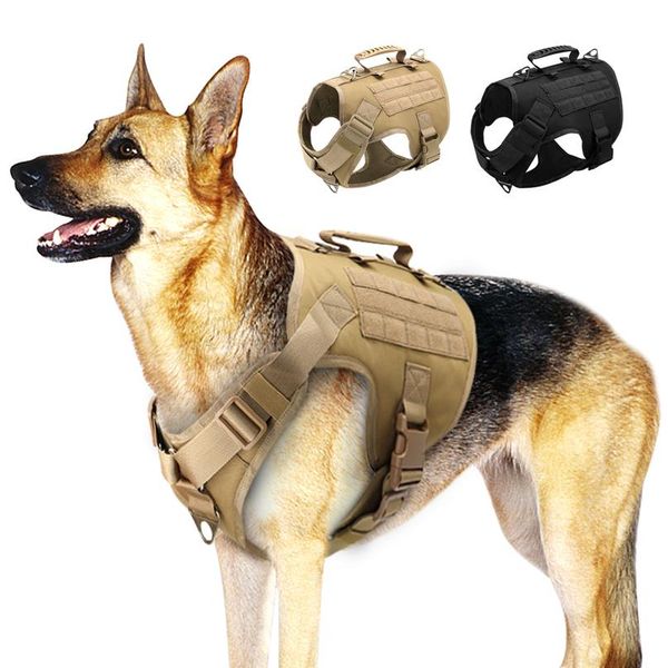 

tactical dog harness pet military training dog vest german shepherd k9 dog harness molle vest for medium la sqcwse