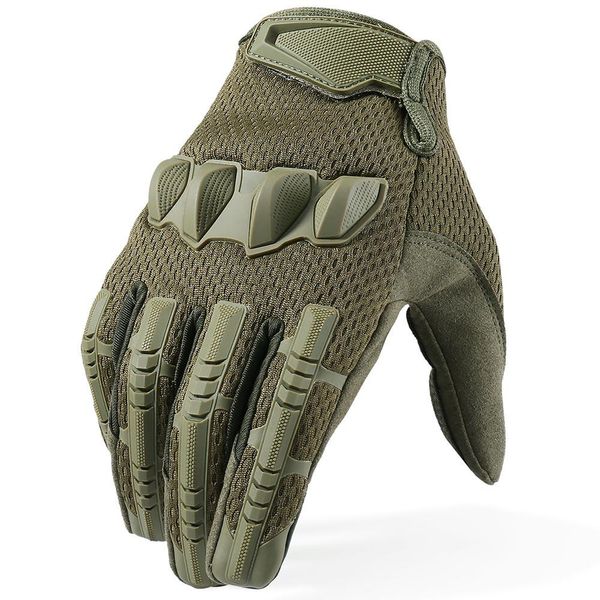 

multicam camouflage long gloves touch screen tactical army military rubber knuckle mittens outdoor sports airsoft paintball men bbymbu, Black