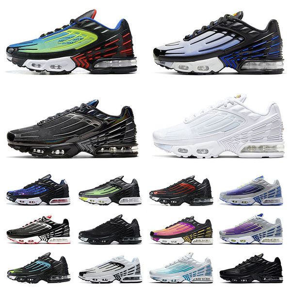 

2021 new high tn 3 tuned plus athletic men women running shoes all black white laser blue tiger trainers sports sneakers, White;red