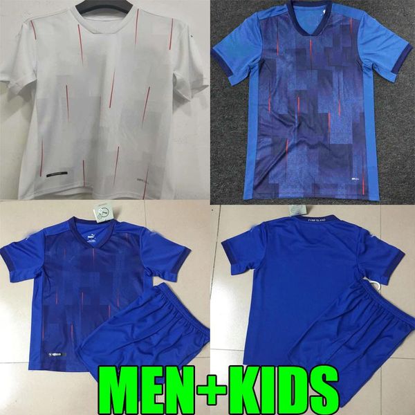 

kids 2020 2021 iceland soccer jerseys national team home away sigurdsson 20 21 blue white men child football shirt shorts, Black;yellow