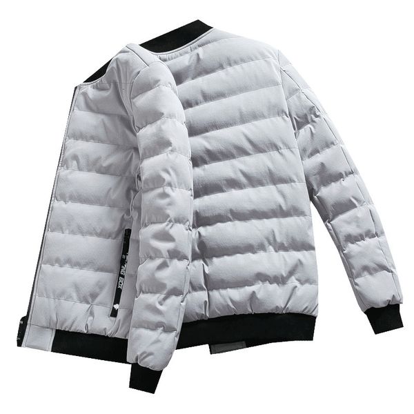 

2021 new winter men thick warm baseball jacket sports coat cotton padded autumn mens coats plus size 4xl 3quh, Black