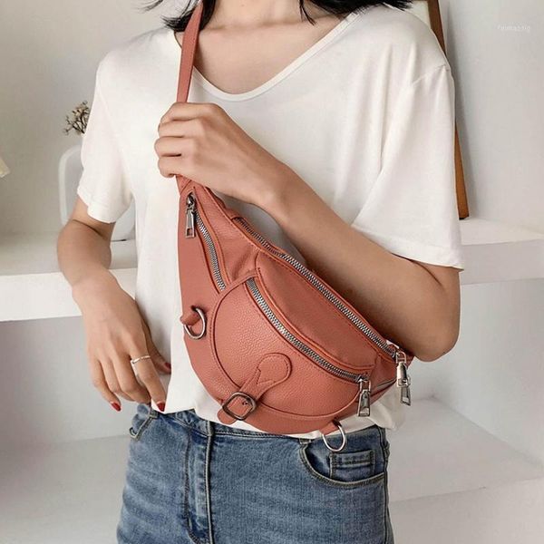 

fashion show designer women's waist bag pu leather sum per band fanny pack bananka satchel belly band belt bag1