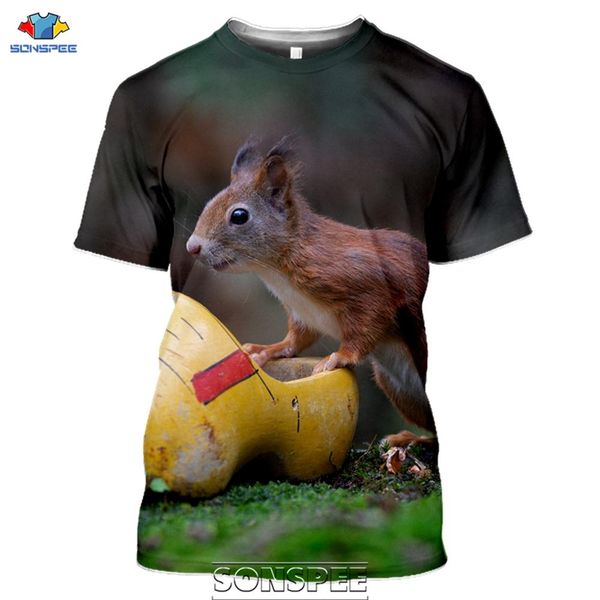 

new animal squirrel 3d print shirts funny comics humor men clothing