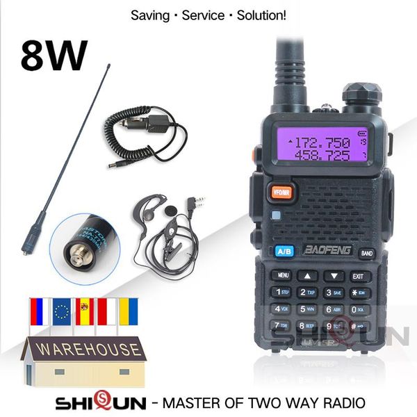 

baofeng uv-5r 8watts walkie talkie 10 km baofeng uv5r 8w walkie-talkie high power 8w ham radio uv 5r uv-9r plus uv-8hx uv-xr