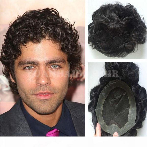 

8а верхнего качества 1b девственницы перуанские волос deep toupees человека волновые black men бесплатная доставка