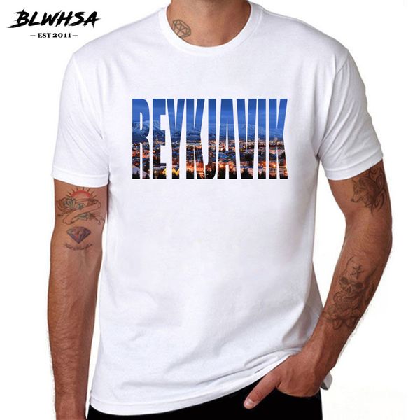 

blwhsa reykjavik city printing casual fashion short sleeve iceland city reykjavik hip hop tees hooded sweatshirt hoodie men t shirt