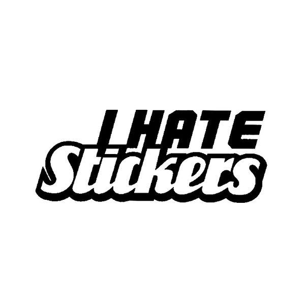 

16cm*6.5cm funny i hate stickers vinyl retro-reflective car sticker decal black silver c15-2652