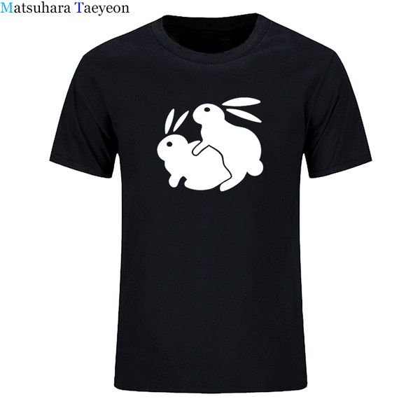 

matsuhara taeyeon brand arder short sleeve round collar bunny rabbit fansy printing menswear sport hooded sweatshirt hoodie men t shirt
