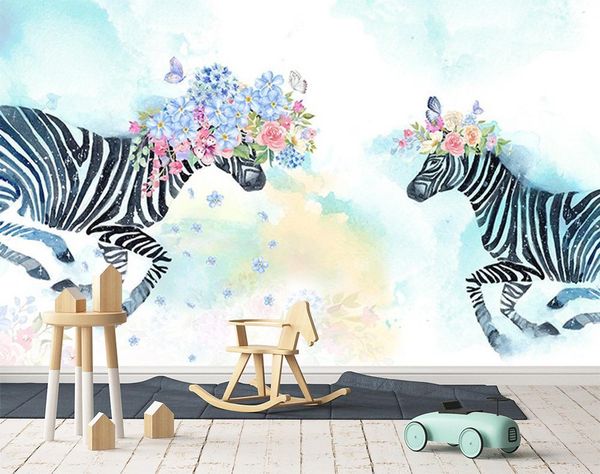 

wallpapers [self-adhesive] 3d zebra 317456 wall paper mural print decal murals1