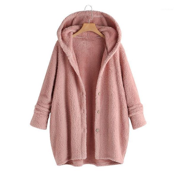 

aecu 2021 faux fur women jacket coats winter elegant loose female warm outwear cardigan streetwear plus sizes coat m-5xl hoodies1, Black;brown