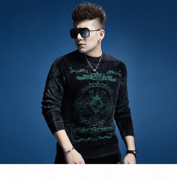

new men luxury winter classic flowers clouds embroidered casual sweaters pullover asian plug size #n109, White;black