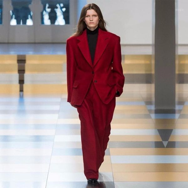 

casual work wear elegant dark red women pant suits for wedding fashion female formal office uniform ladies business suits w651, White