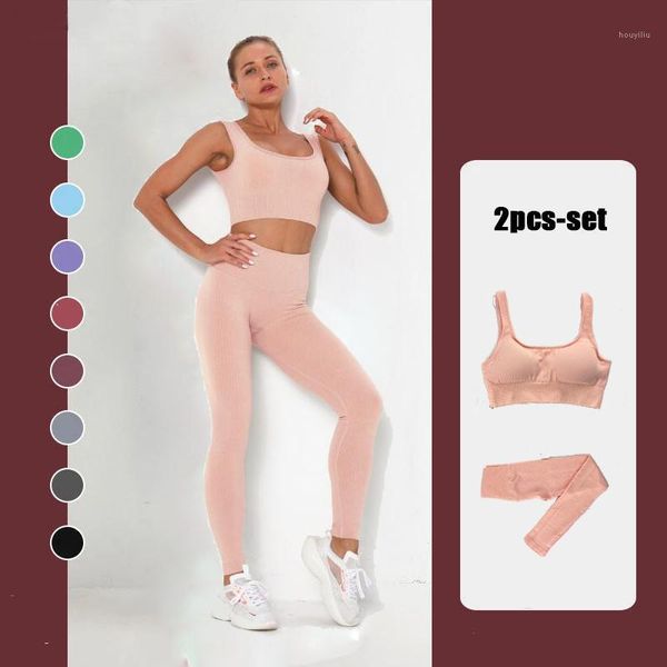 

yoga outfits seamless set women fitness clothing sportswear gym leggings running pants sports bra suits tank1, White;red