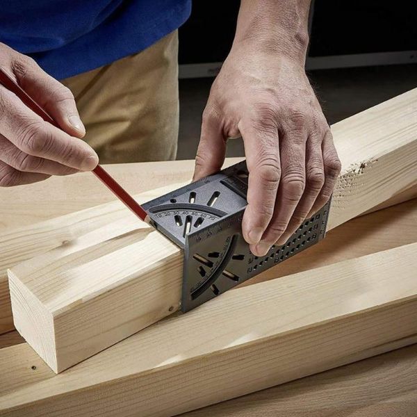 

multifunctional woodworking tools 3d mitre angle measuring square size measure tool with gauge and ruler corner fittings