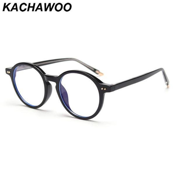 

fashion sunglasses frames kachawoo women's round glasses optical tr90 black grey retro eyeglass frame for men birthday gift autumn ko