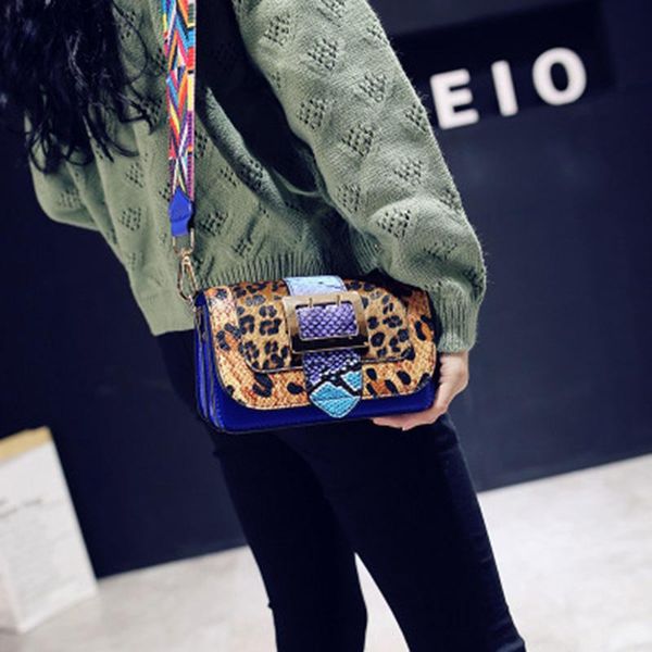 

women's bag 2020 spring and summer new fashion trend wild hit color small square bag wide shoulder strap shoulder messenger