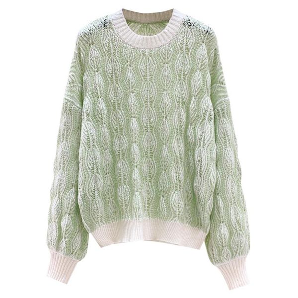 

2021 autumn winter fashion hollow out kint women sweater loose casual long sleeve kint jumper pullover jersey mujer invierno, White;black