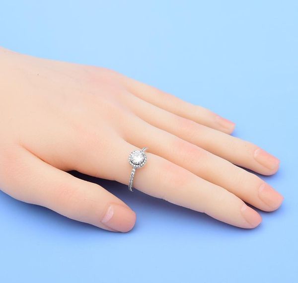 

real 925 sterling silver cz diamond ring with original box set fit pandora style wedding ring engagement jew jllkgs carshop2006