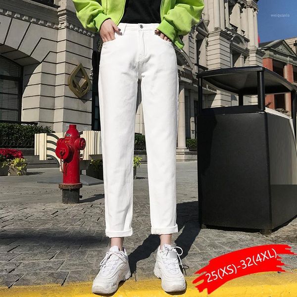 

jeans for women high waist cotton white harem mom jeans spring 2019 new plus size black women denim pants beige blue1, Blue