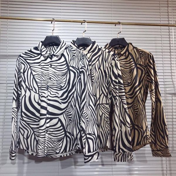 

new arrival men's casual geometric striped shirt long sleeve social casual slim fit male fashion camisas para hombre shirts1, White;black