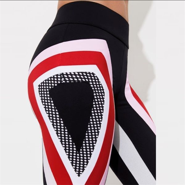 

swirl striped pattern print black polyester skinny leggings fashion women sportswear high waist leggings 201203
