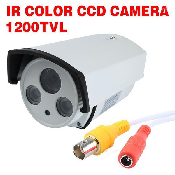 

1pc 4mm lens security camera hd 1200tvl 1/4 cmos 2 ir night waterproof outdoor cctv security camera durable1