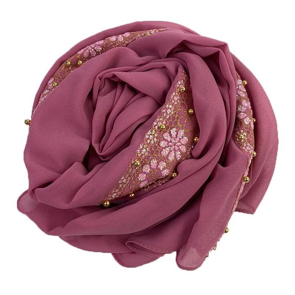 

тяжелый шифон шарф solider цвета длинный мягкий шарф wrap plus размер шали шарфы блестки femme bufandas hijabs бисера pearls шарф sqcoyh, Blue;gray