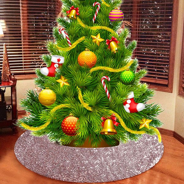 

round new sequin skirt small carpet decor supplies christmas tree skirts obk5