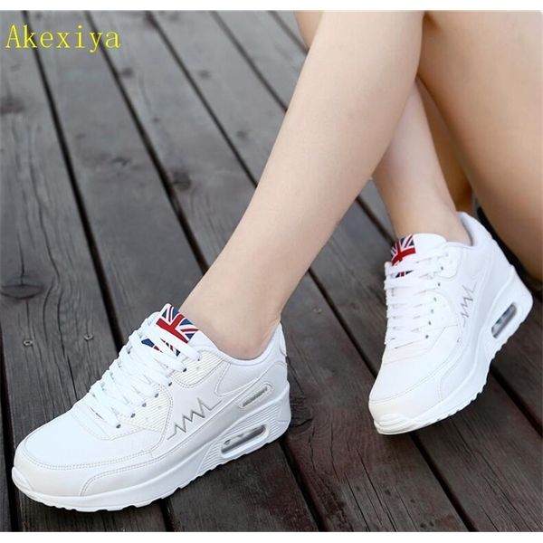 

akexiya spring designer wedges white platform sneakers women shoes 2019 tenis feminino casual air mesh female shoes woman 1020, Black;white