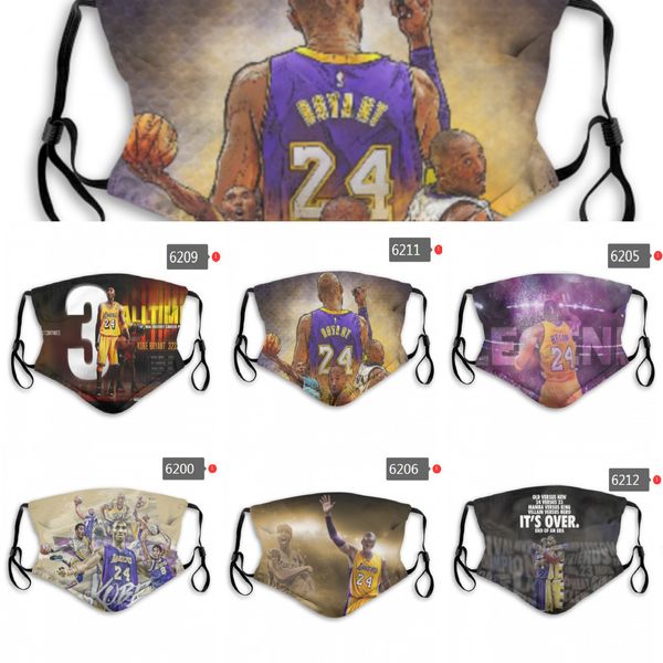 

2020 9i89 new luxury designer protective silk ice mask basketball team commemorative edition 24# black mamba no. 8# reusable